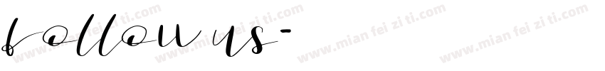 follow us字体转换